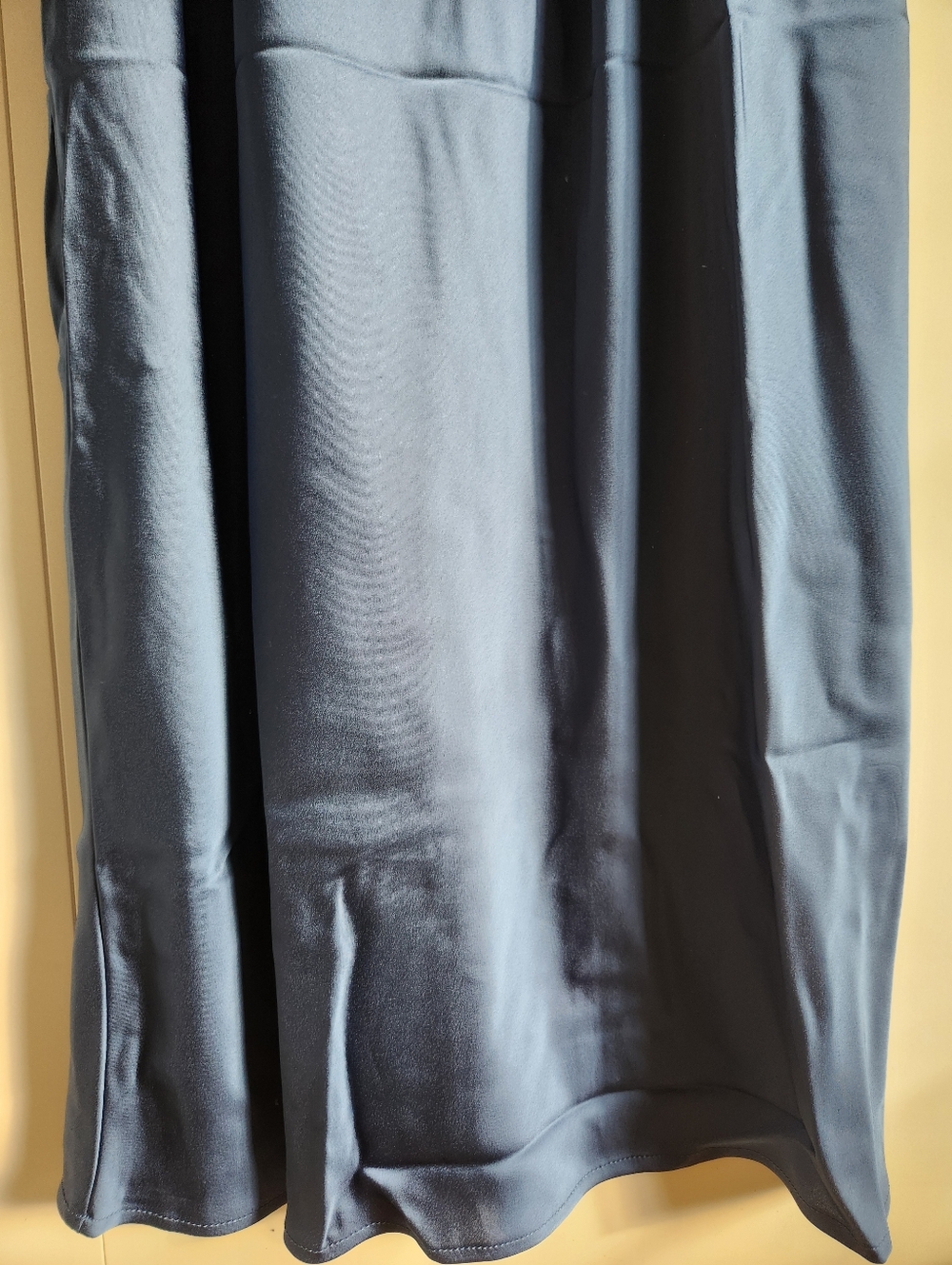 A New Day Blue Satin Maxi Dress XL Tie Back Slip Dress Elegant Minimalist NWT - Picture 3 of 9